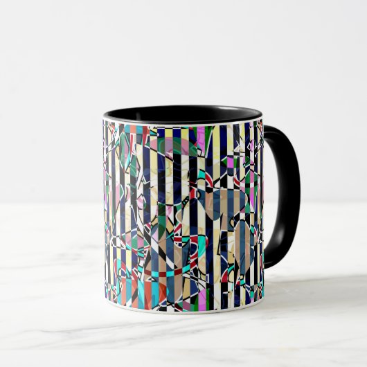 Mug motif rayé Abstrait (Devant droit)
