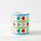 Mug Motif rayé avec des cœurs pour la Saint-Valentin (Centre)