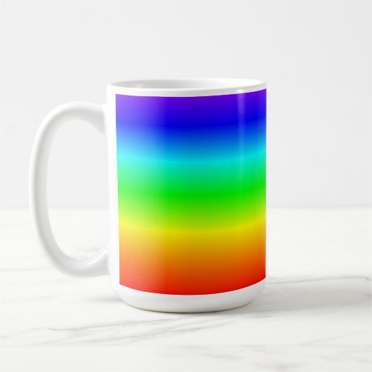 Mug Motif rayé coloré arc-en-ciel (Gauche)