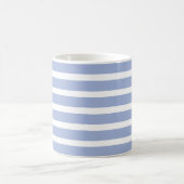 Mug Motif rayé côtier d'été bleu blanc (Centre)