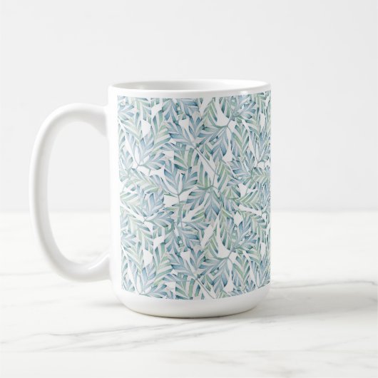 Mug Motif rayé décoratif de feuille (Gauche)