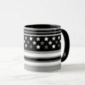 Mug Motif rayé horizontal avec des étoiles (Devant droit)
