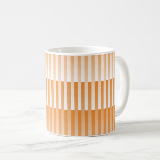 Mug Motif rayé orange et blanc (Devant droit)