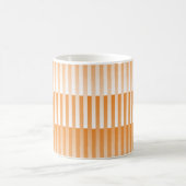 Mug Motif rayé orange et blanc (Centre)