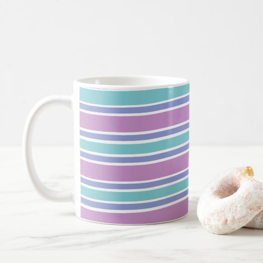 Mug Motif rayé pastel (Avec donut)