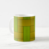 Mug Motif rayé sans couture vert jaune soie doublure m (Devant gauche)