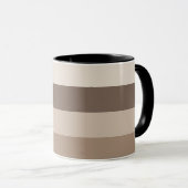 Mug Motif rayé Tons de Terre Neutres Design (Devant droit)