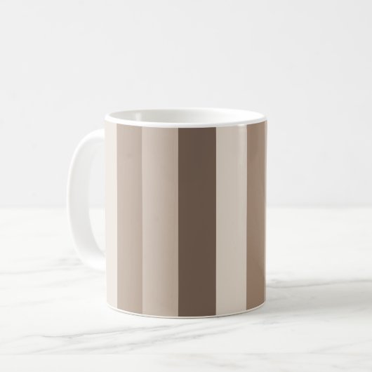 Mug Motif rayé tons terre neutres Design (Devant gauche)