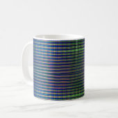 Mug Motif rayé vert et bleu (Devant gauche)