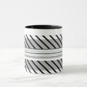 Mug motif rayé vert, noir et gris (Centre)