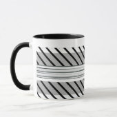 Mug motif rayé vert, noir et gris (Gauche)