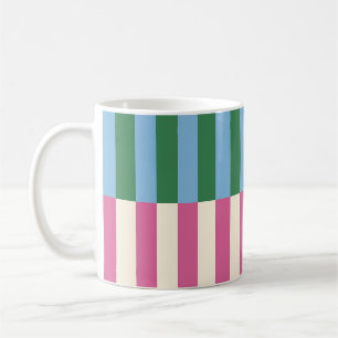 Mug Motif rayé vertical coloré