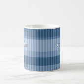 Mug motif rayé vertical dégradé bleu (Centre)
