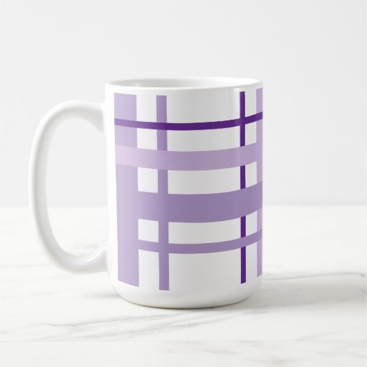 Mug Motif rayé violet (Gauche)
