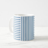 Mug motif rayure bleu blanc (Devant gauche)