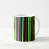 Mug Motif Rayures Néon (Devant droit)
