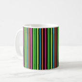 Mug Motif Rayures Néon (Devant gauche)