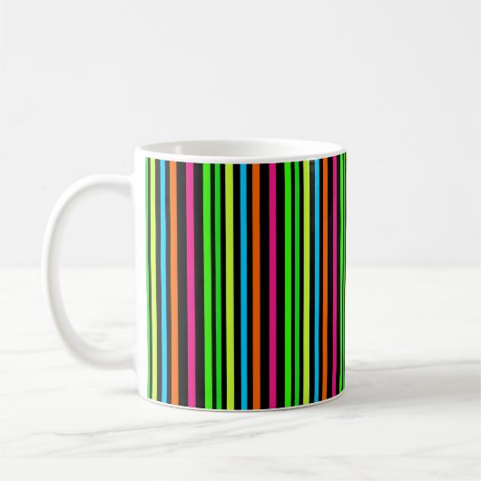 Mug Motif Rayures Néon (Gauche)