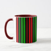 Mug Motif rayures noir rouge vert   (Gauche)