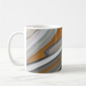 Mug Motif rayures pierre marbre gris or (Gauche)