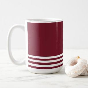 Mug Motif Rayures Rouges et Blanches