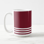 Mug Motif Rayures Rouges et Blanches (Gauche)