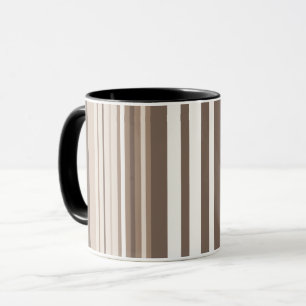 Mug Motif rayures ton neutre terrien