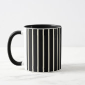 Mug Motif rayures verticales noires et blanches classi (Gauche)