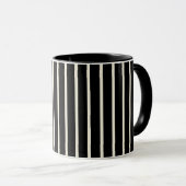 Mug Motif rayures verticales noires et blanches classi (Devant droit)