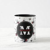Mug Motif Red & Black Spider Monogrammé (Centre)