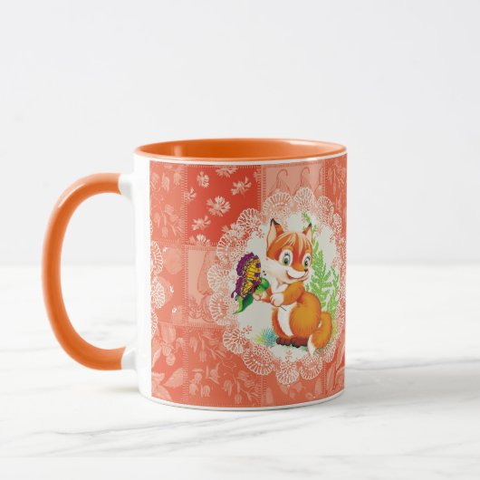 Mug motif renard et papillon (Gauche)