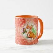 Mug motif renard et papillon (Devant droit)