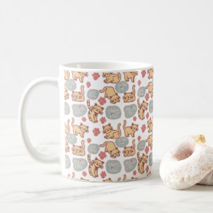 Mug Motif Répété Chat Adorable pour les Amoureux des C