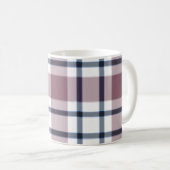Mug Motif rétro à carreaux clair marron gris blanc (Devant droit)
