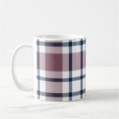 Mug Motif rétro à carreaux clair marron gris blanc (Gauche)