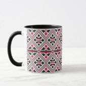 Mug Motif rétro à point rouge et noir (Gauche)