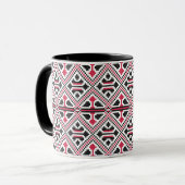 Mug Motif rétro à point rouge et noir (Devant gauche)