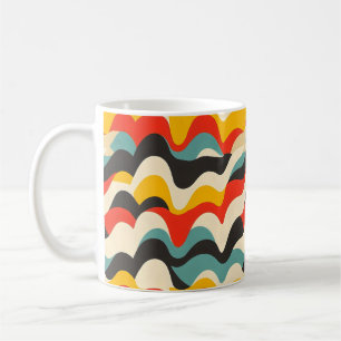 Mug Motif rétro couleur vague