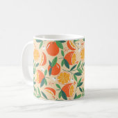 Mug Motif rétro de fruits d'agrumes orange (Devant gauche)