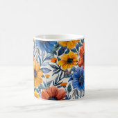 Mug Motif rétro de mode rustique floral (Centre)