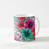 Mug Motif rétro de mode rustique floral (Devant droit)