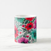 Mug Motif rétro de mode rustique floral (Centre)