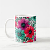 Mug Motif rétro de mode rustique floral (Gauche)