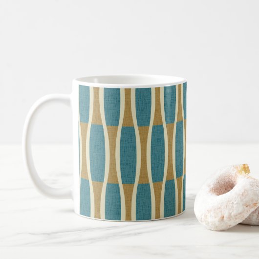 Mug Motif rétro Mid-Century Moderne (Avec donut)
