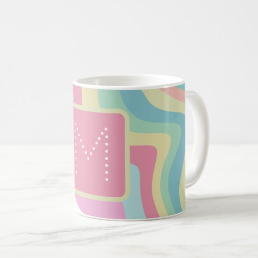 Mug Motif rétro Monogram branché (Devant droit)