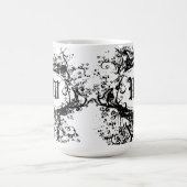 Mug Motif rétro noir et blanc Monogramme W (Centre)