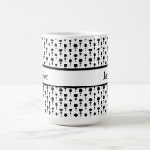 Mug Motif rétro noir et blanc personnalisé (Centre)
