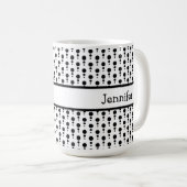 Mug Motif rétro noir et blanc personnalisé (Devant droit)