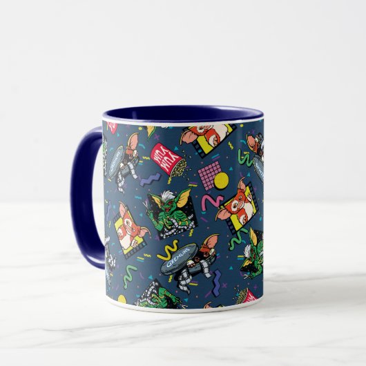 Mug Motif Rétro-onde Gremlins™ 80's (Devant gauche)