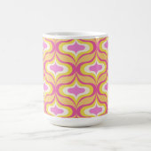 Mug Motif Rétro Orange Rose Blanc (Centre)